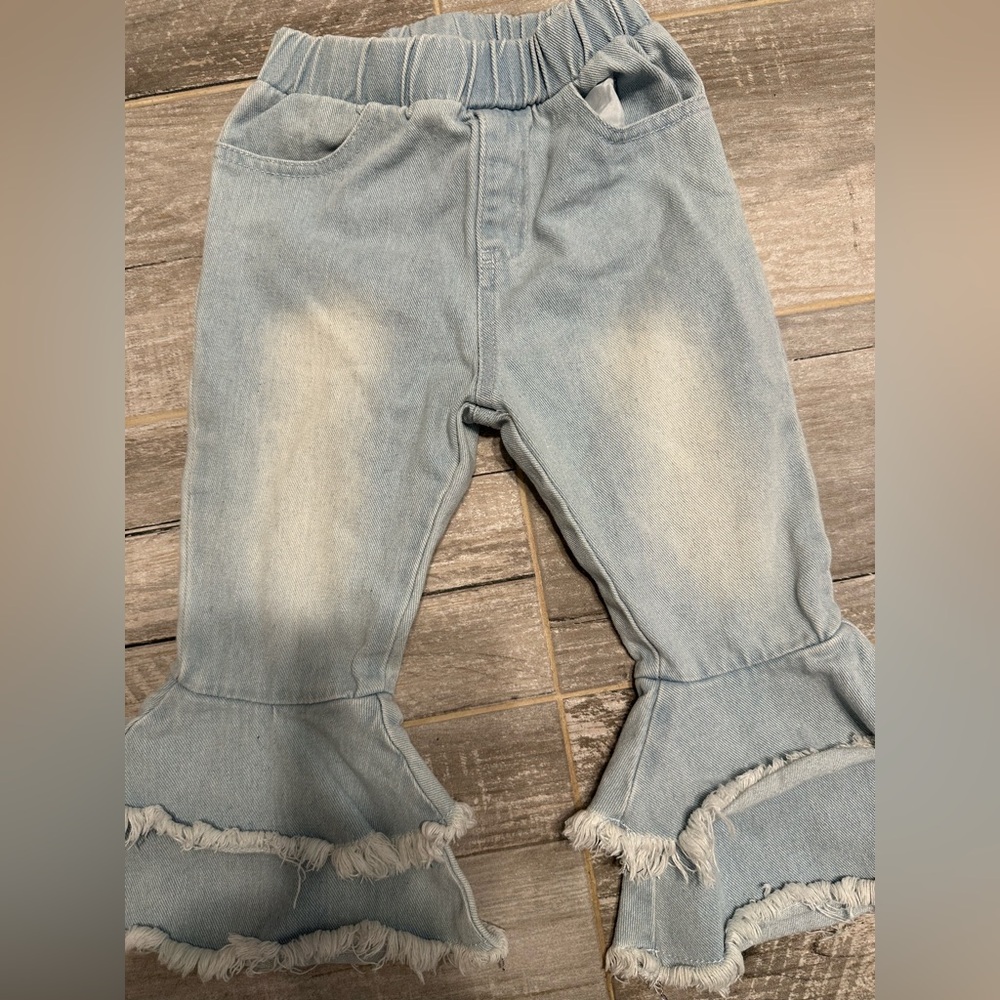 Baby bell bottoms jeans 9-12 months( no tag)